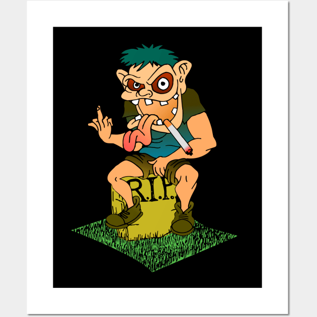 Funny Zombie Wall Art by BC- One- Shop